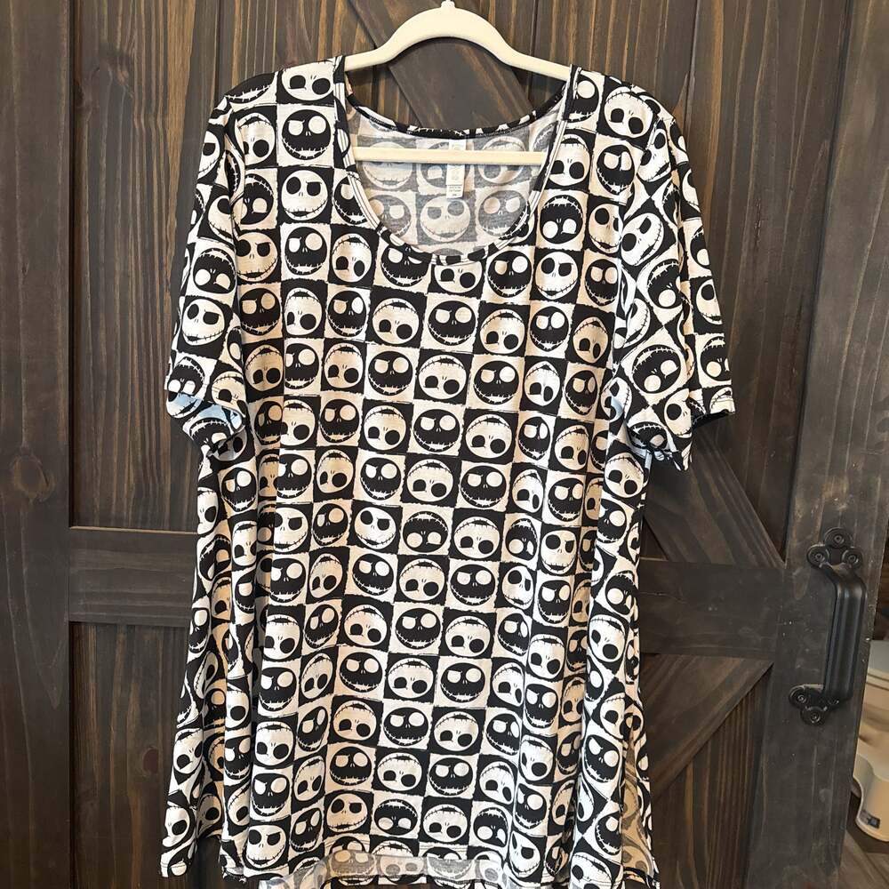 LuLaRoe Jack Skellington Nightmare Before Christmas Irma Tunic Top